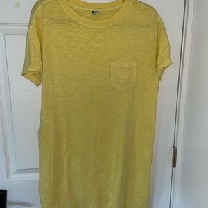 Old Navy Yellow Pocket T-Shirt Dress